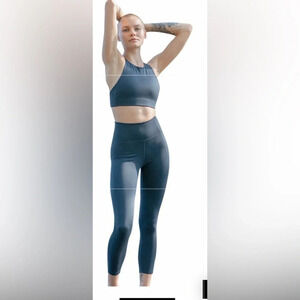 Girlfriend collective compression leggings navy blue size XXS yoga  active wear
